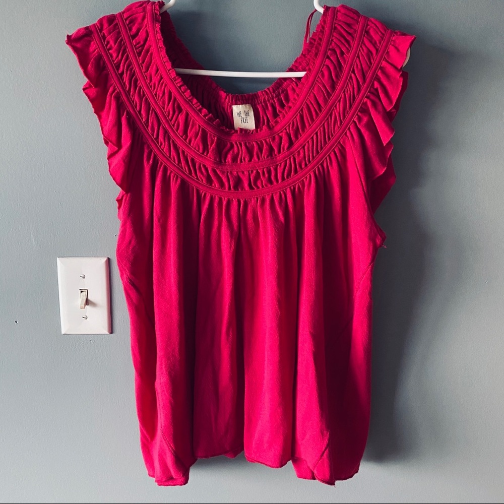 We The Free hot pink blouse
